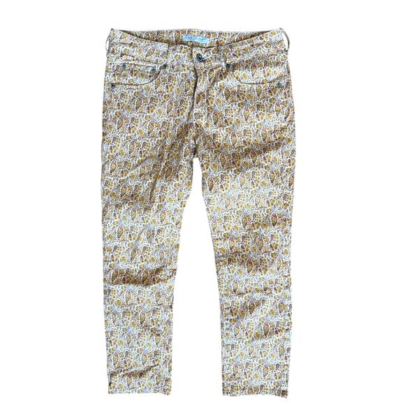 earth music & ecology x Liberty Floral Capri Pants Size Medium - Picture 1 of 4